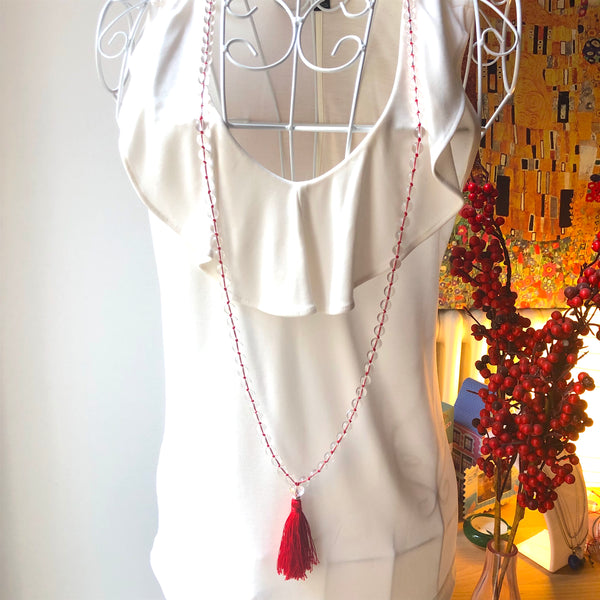 Crystal Quartz Mala Beads, 108 Mala, Mala Necklace, Yoga Jewelry, Self Love