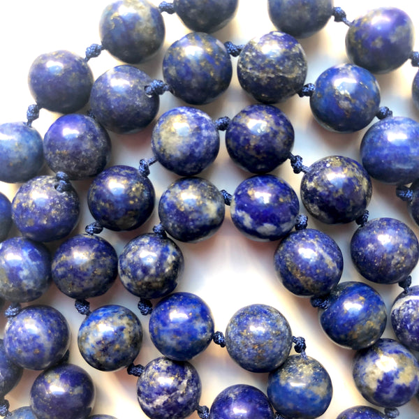 Lapis Lazuli Mala Necklace, Mala Beads, 54 Mala, Yoga Necklace, Meditation Mala, Spiritual Jewelry