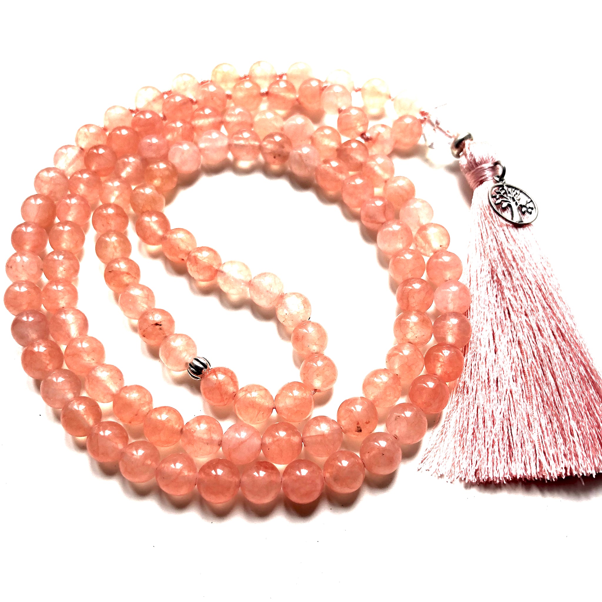 Jade Mala Beads, Tree of Life, 108 Mala, Mala Necklace, Yoga Jewelry, Meditation Beads