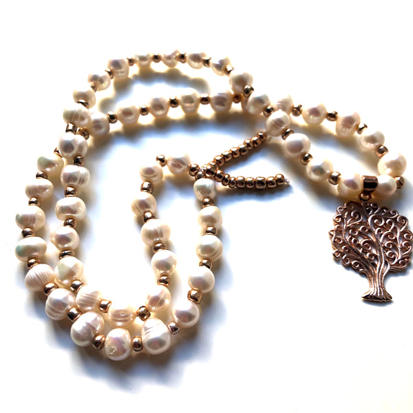 Pearl Mala Beads, 54 Mala, Mala Necklace, Yoga Jewelry, Meditation Beads