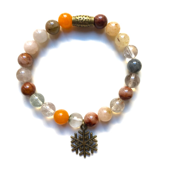 Quartz Mala Bracelet, Wrist Mala Beads, Yoga Bracelet, Mala Bracelet, Yoga Jewelry, Self-Love, Spiritual Jewelry, Yoga Schmuck, Boho, Chakra