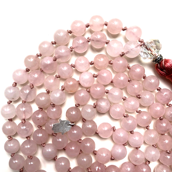 Rose Quartz Mala Beads, 108 Mala, Mala Necklace, Yoga Jewelry, Self Love